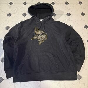 Minnesota Vikings Hoodie Majestic NFL Pullover Sweatshirt‎ Mens Large